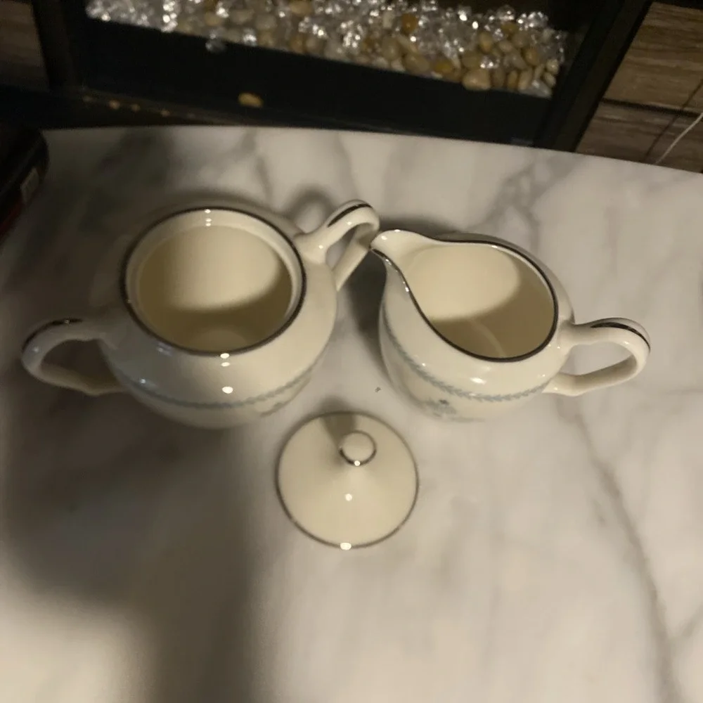 Lenox Charmaine Vintage U. S. A. Made Creamer & Sugar Bowl Vintage 7.5